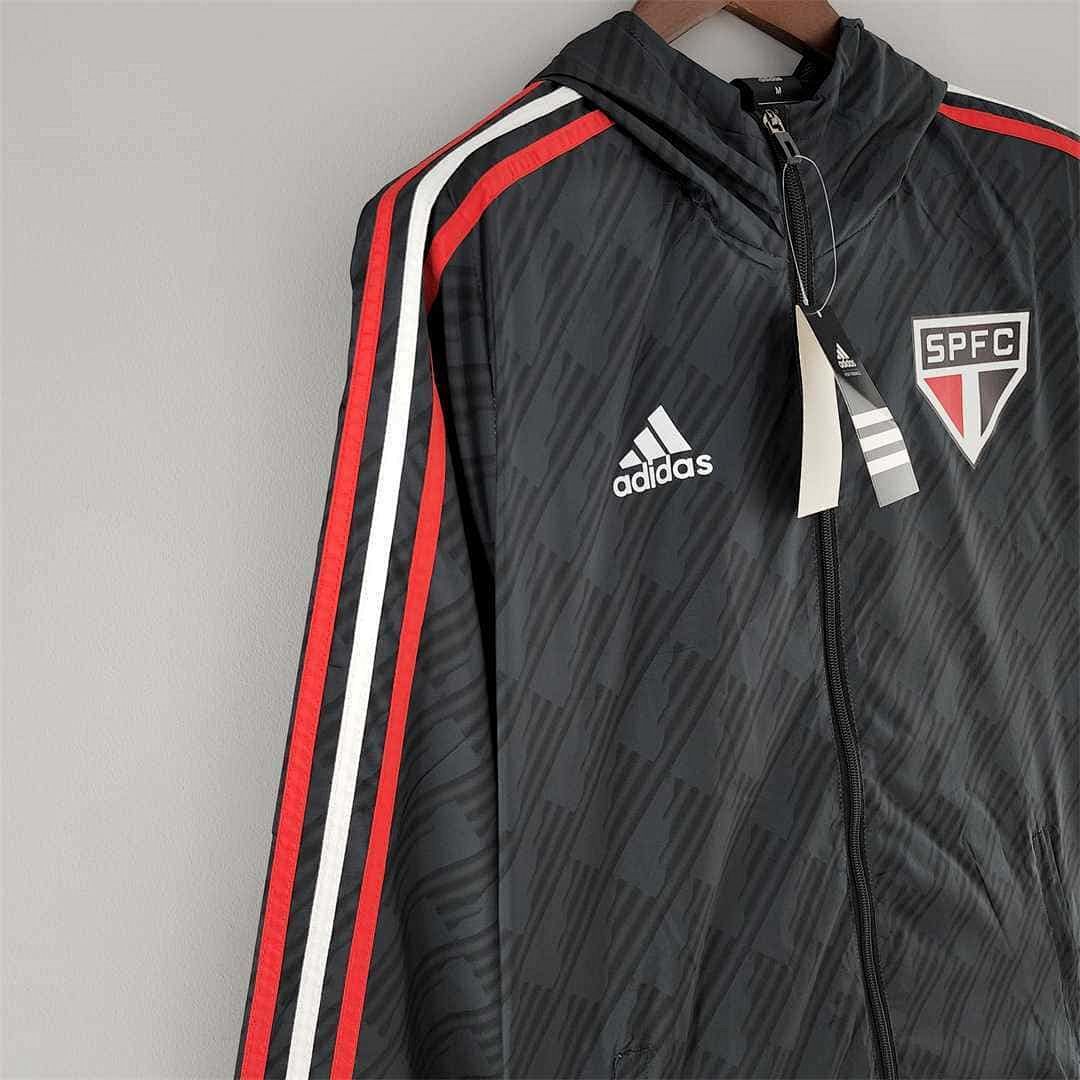 22-23 Sao Paulo Windbreaker Black Red and White 5