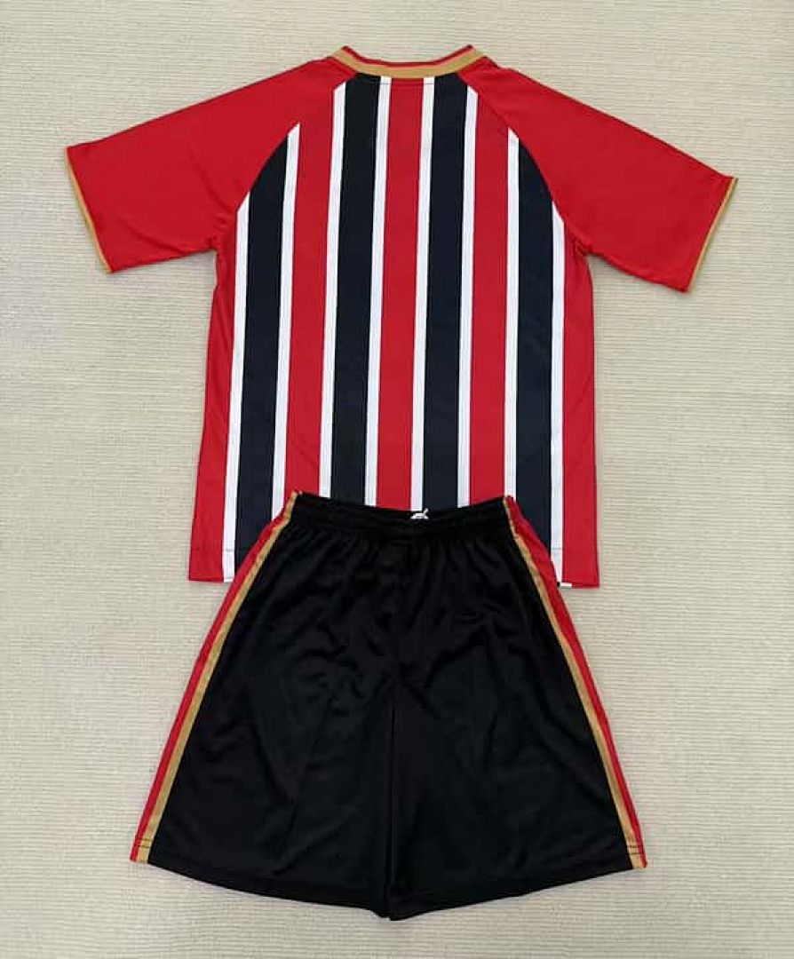 25-26 Kids Sao Paulo FC Away Kit Without Sponsor Cheap Football Jersey Wholesale Yupoo 2