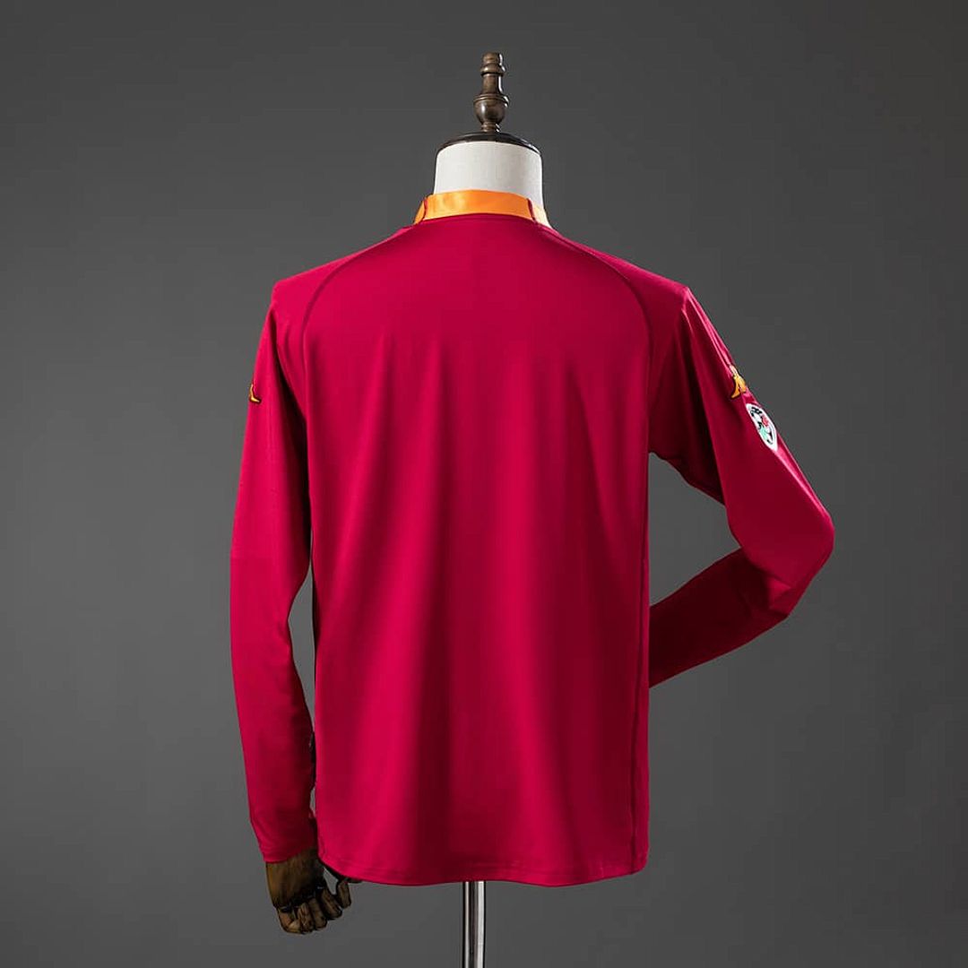 Roma 00_01 Home Long Sleeve Retro Jersey S-XXL 2