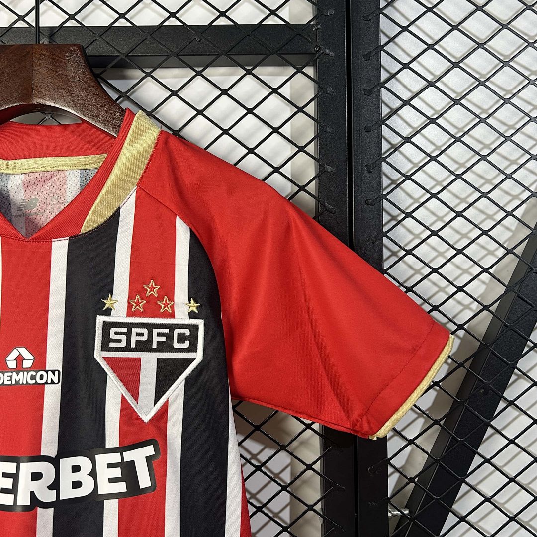 25-26 Kids Sao Paulo FC Away Kit Cheap Football Jersey Wholesale Yupoo 3