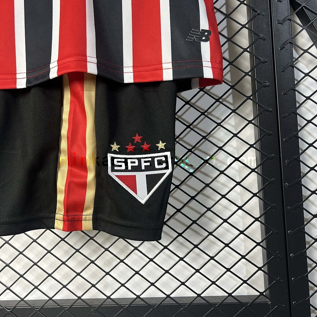 25-26 Kids Sao Paulo FC Away Kit Cheap Football Jersey Wholesale Yupoo 4
