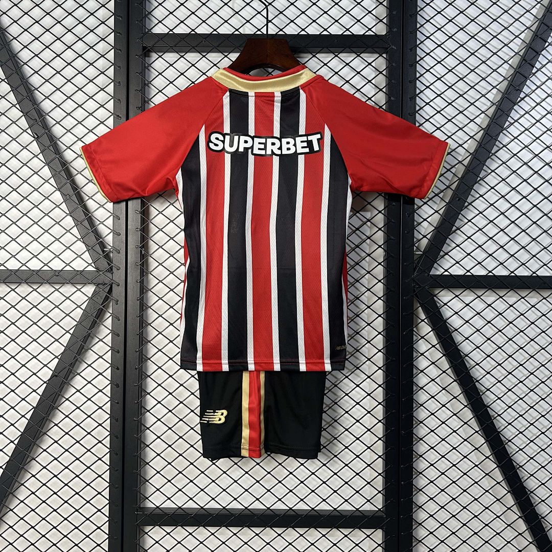 25-26 Kids Sao Paulo FC Away Kit Cheap Football Jersey Wholesale Yupoo 5