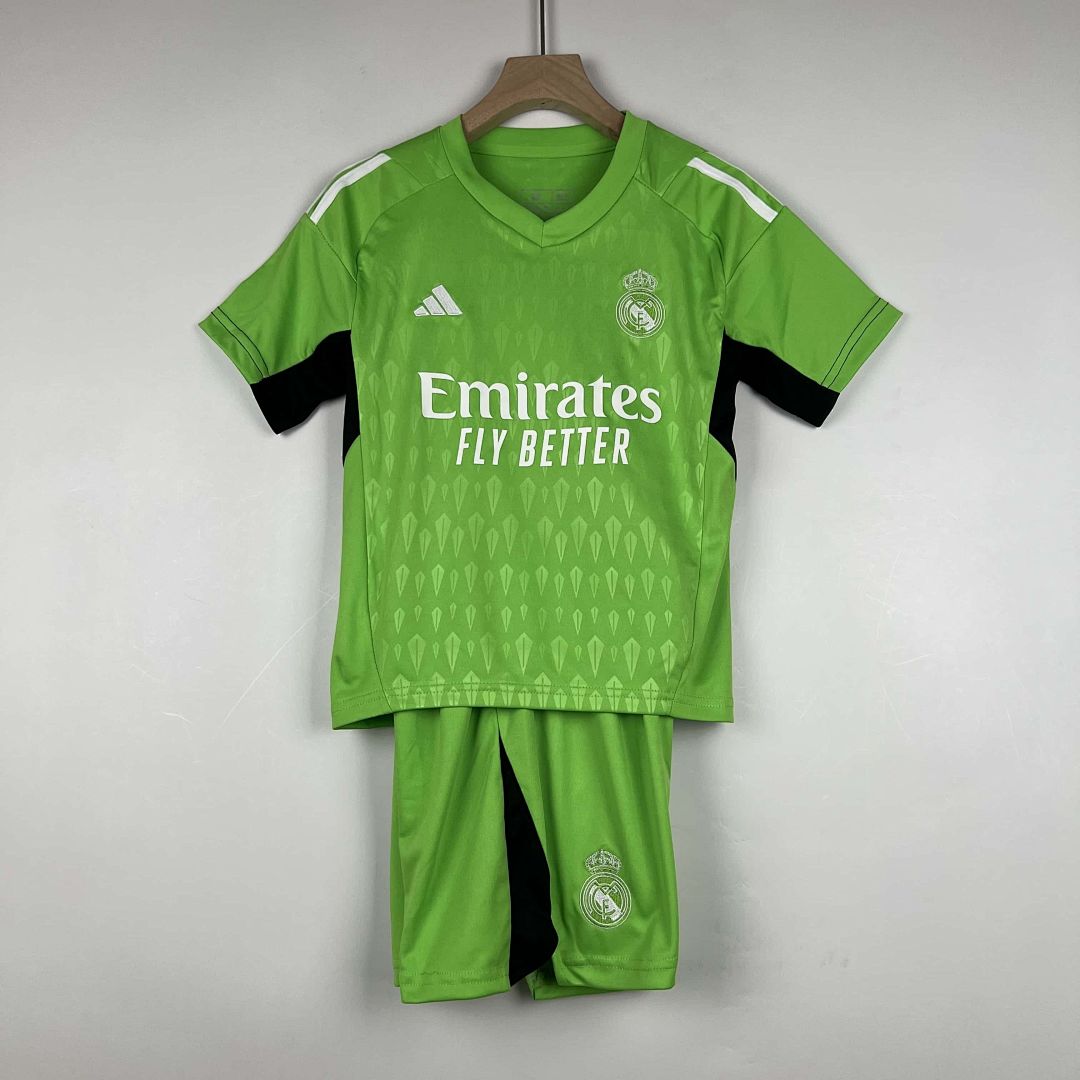 23-24 Kids Goalkeeper Real Madrid Green Size 16-28