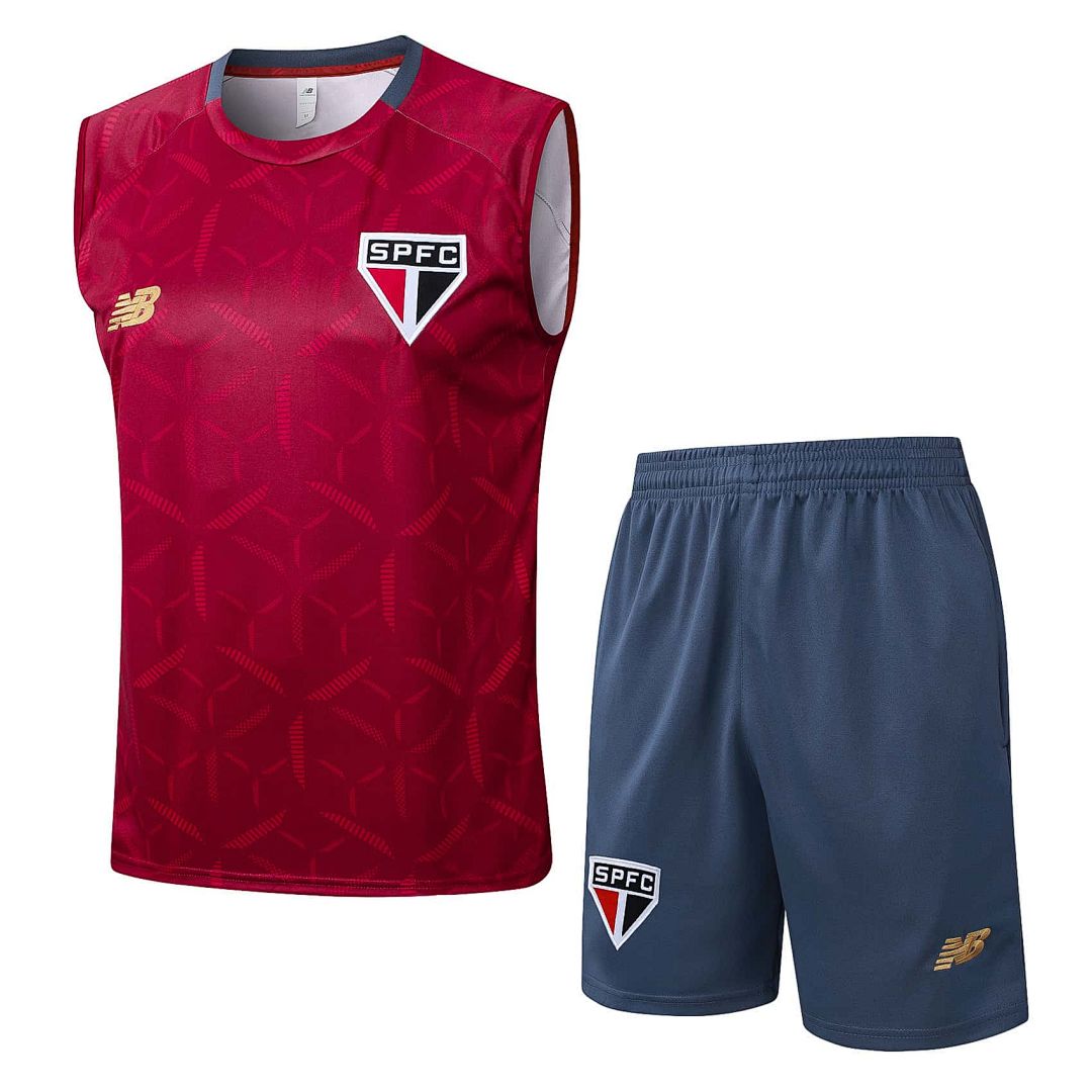 25-26 Sao Paulo Sleeveless Training Kits Tracksuits Cheap Jersey Wholesale Yupoo
