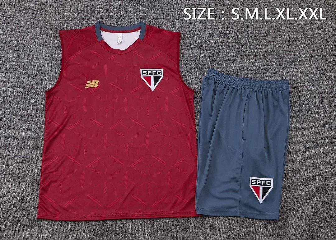 25-26 Sao Paulo Sleeveless Training Kits Tracksuits Cheap Jersey Wholesale Yupoo 2