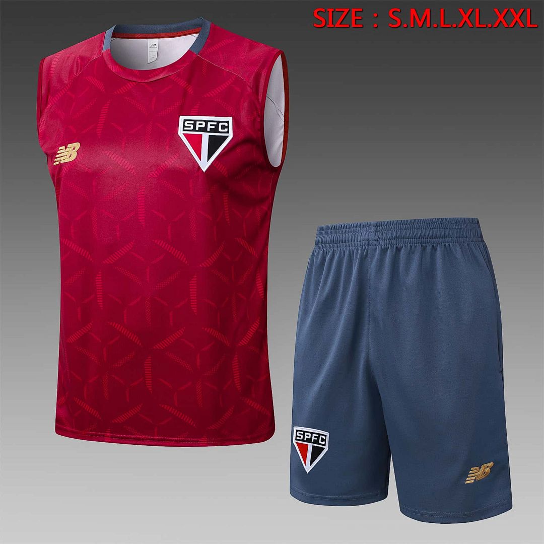25-26 Sao Paulo Sleeveless Training Kits Tracksuits Cheap Jersey Wholesale Yupoo 24