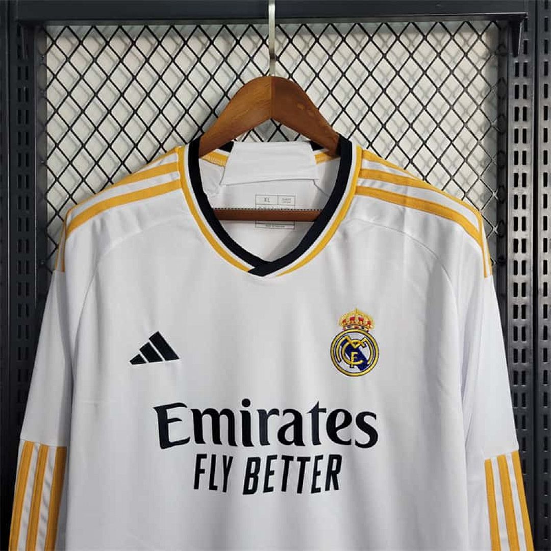 23-24 Real Madrid Home Long Sleeve Size S-XXL 2