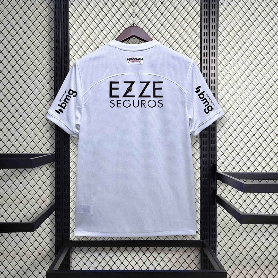 23-24 Corinthians Home Kit With All Sponsor White Shirt 4