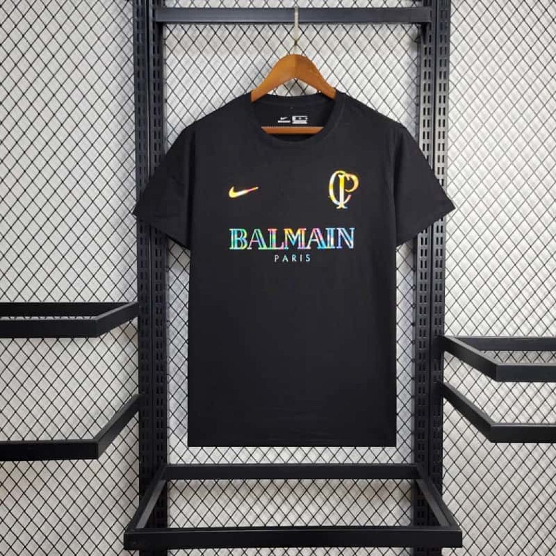 24-25 Corinthians Casual Kit Black Shirt