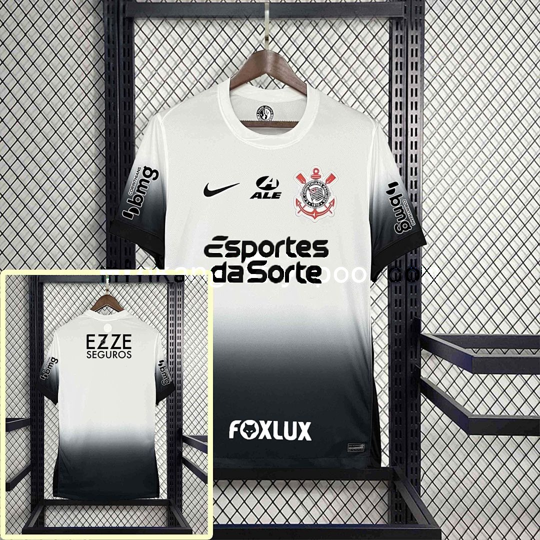 24-25 Corinthians Home Kit Soccer Shirt 6