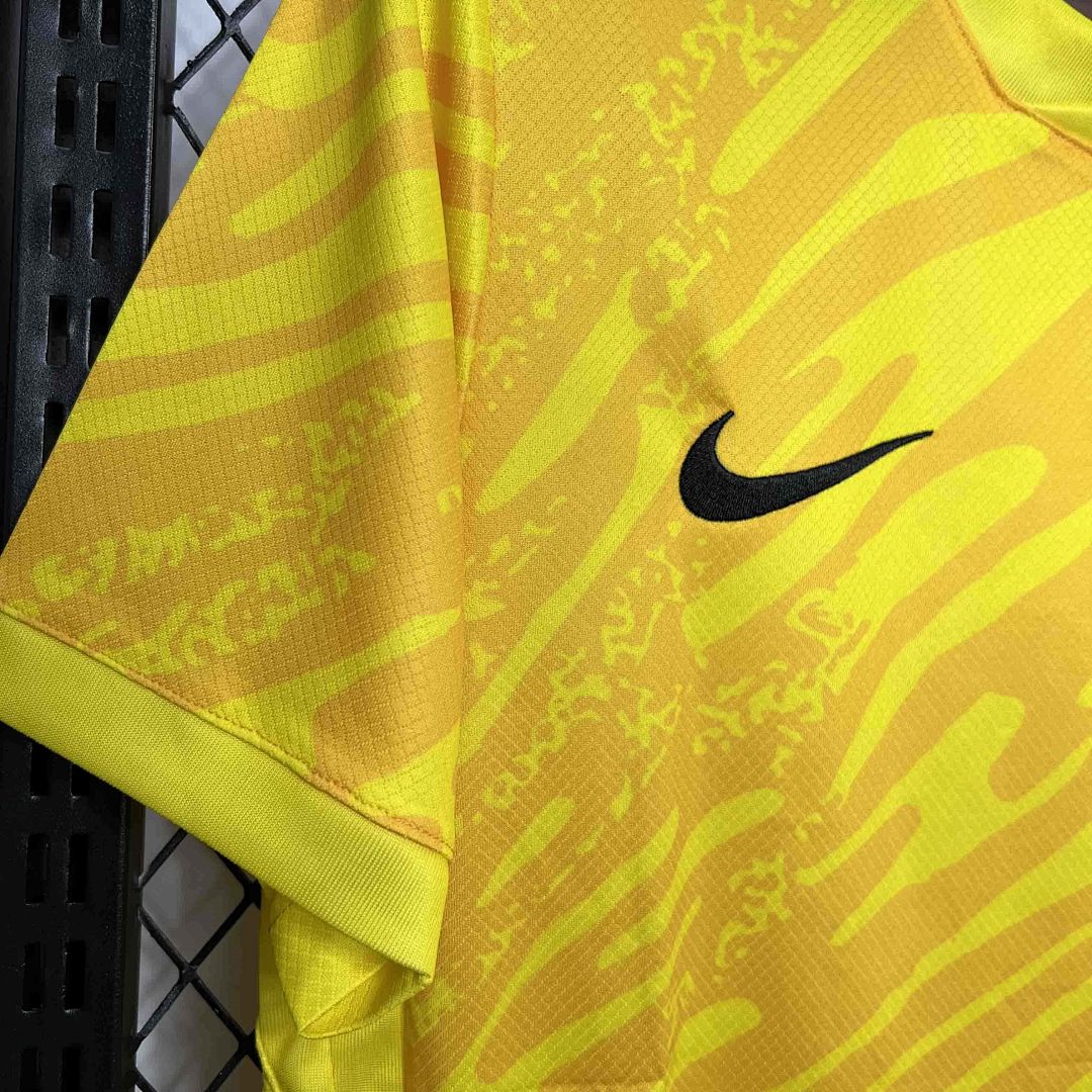 24-25 Corinthians Goalkeeper Yellow Kit Soccer Unifrom 2