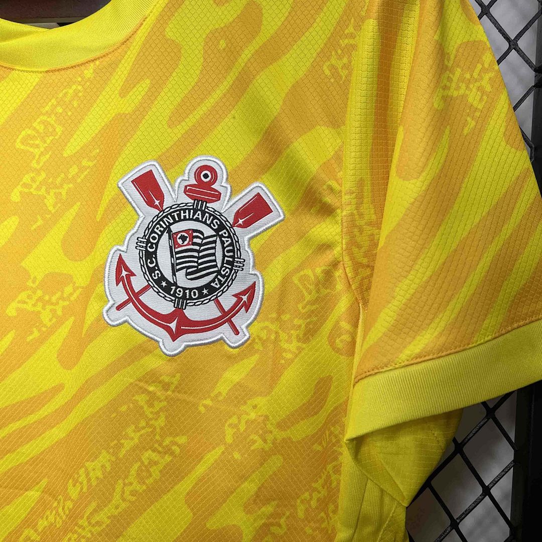 24-25 Corinthians Goalkeeper Yellow Kit Soccer Unifrom 5