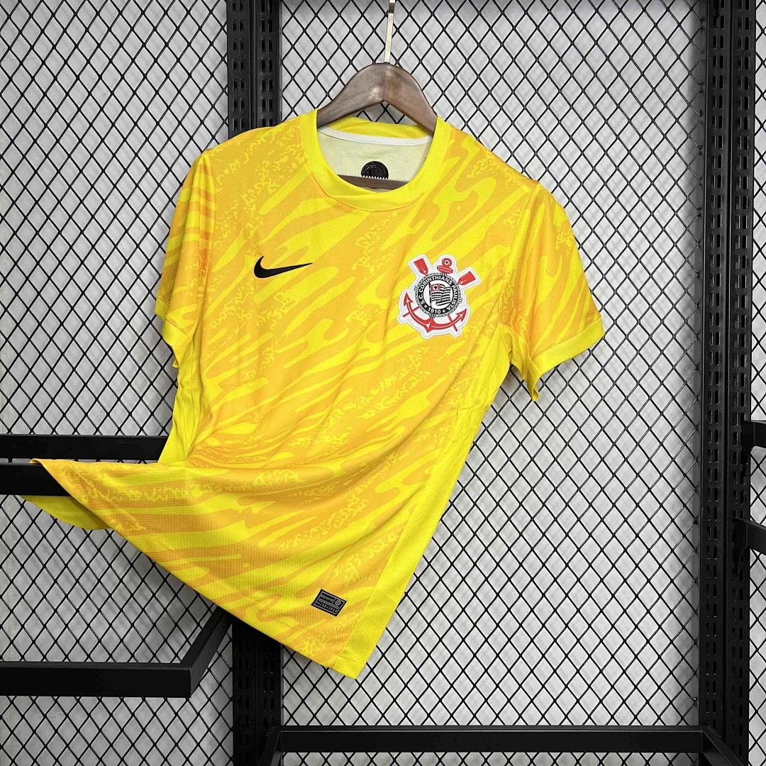 24-25 Corinthians Goalkeeper Yellow Kit Soccer Unifrom 6
