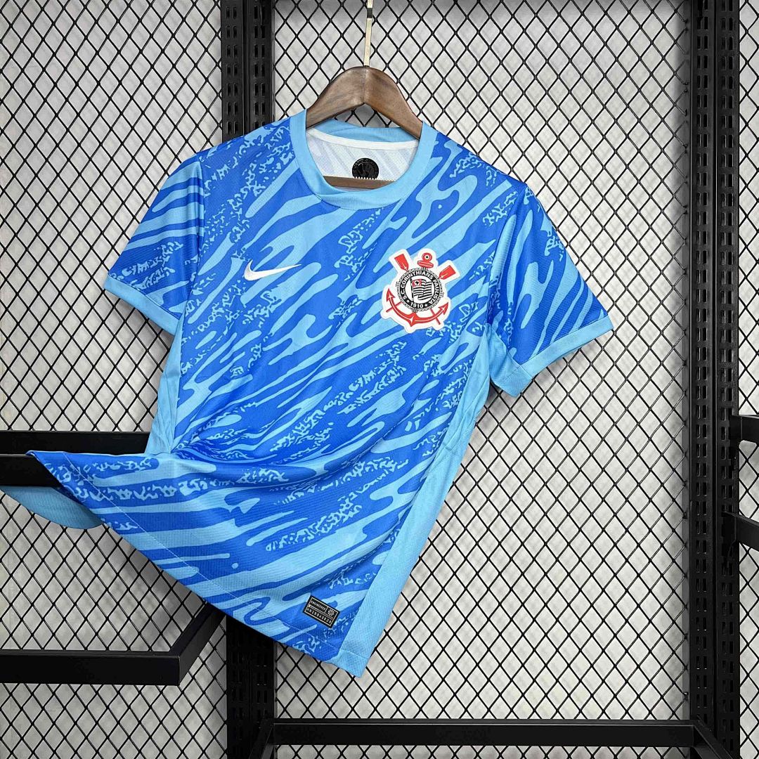 24-25 Corinthians Goalkeeper Blue Kit Soccer Unifrom 3