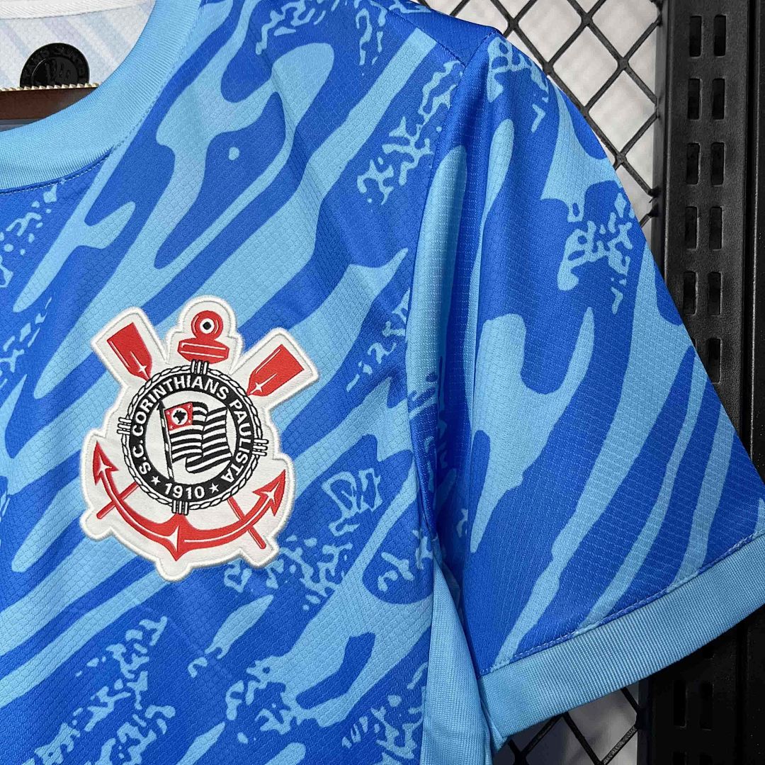 24-25 Corinthians Goalkeeper Blue Kit Soccer Unifrom 5