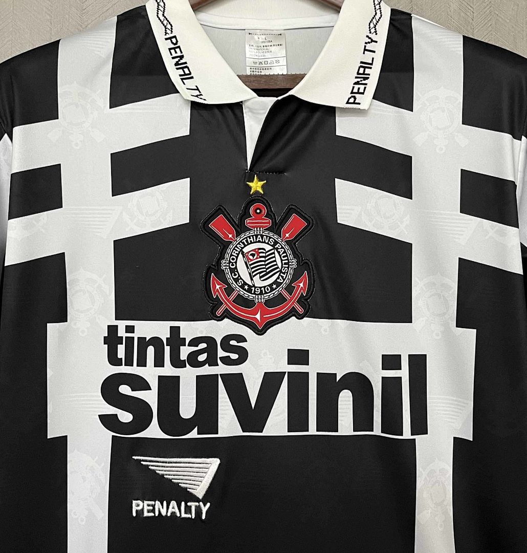 95-96 Corinthians Away Retro Kit Football AAAAJersey Yupoo 7