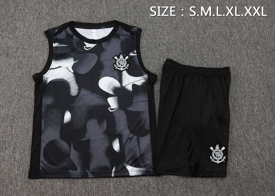 25-26 Corinthians Sleeveless Training Kits Tracksuits Cheap Football Jersey Wholesale Yupoo 2