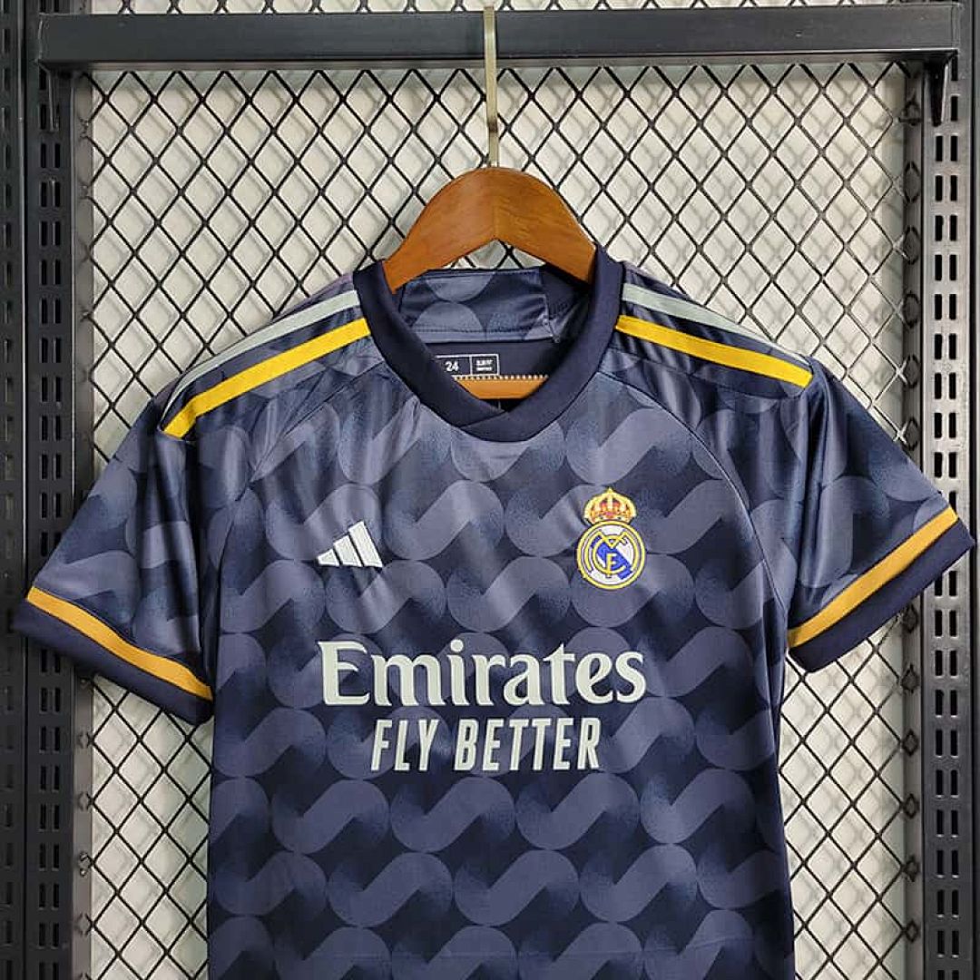 23-24 KIDS Real Madrid away size 16-28 Soccer Jersey 4