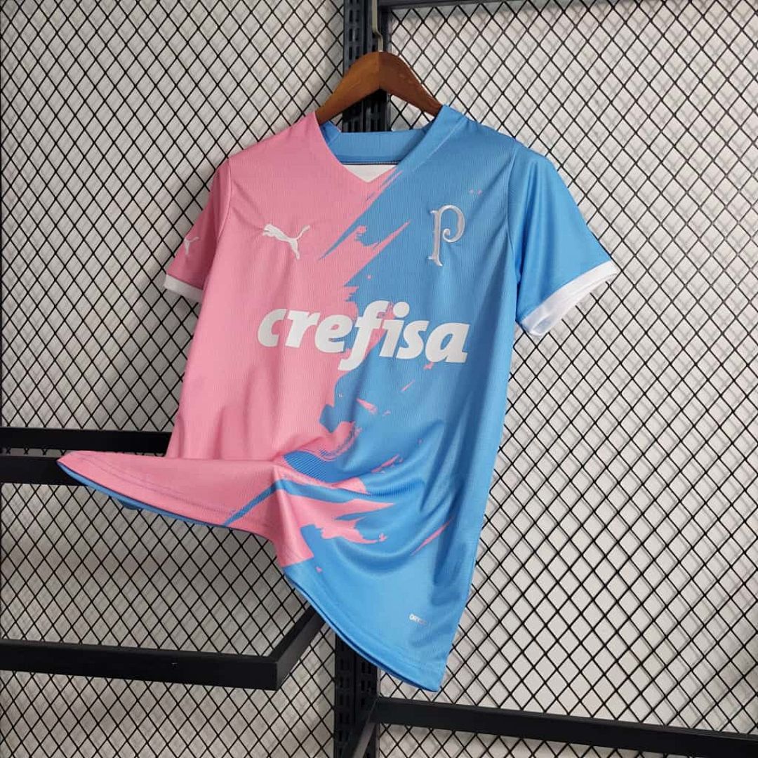 23-24 Palmeiras Special Edition Pink&amp;amp;Blue S-4XL Cheap Soccer Jerseys 4