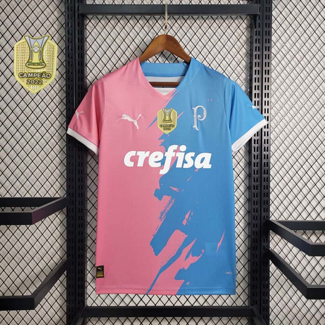 23-24 Palmeiras Special Edition Pink&amp;amp;Blue S-4XL Cheap Soccer Jerseys 8
