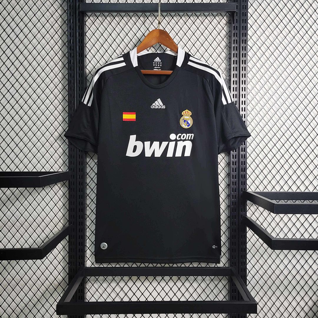 08-09 Real Madrid retro tercera kit clásico negro camiseta