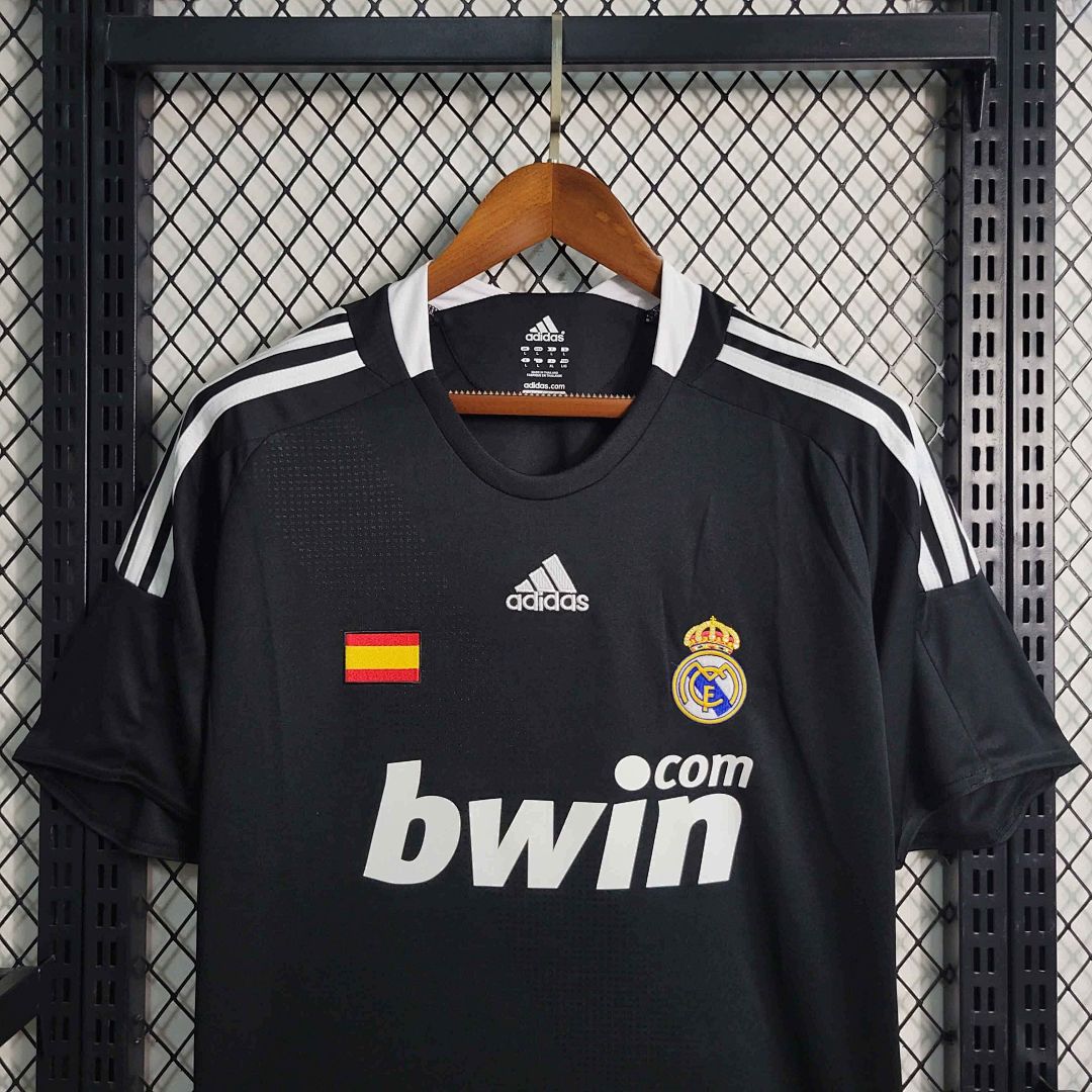 08-09 Real Madrid retro tercera kit clásico negro camiseta 6