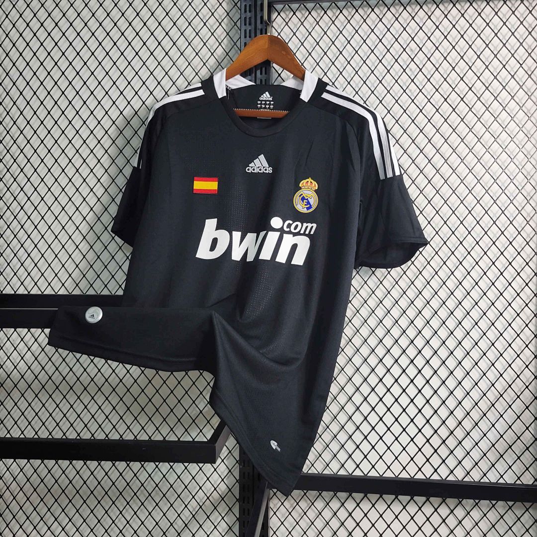 08-09 Real Madrid retro tercera kit clásico negro camiseta 9