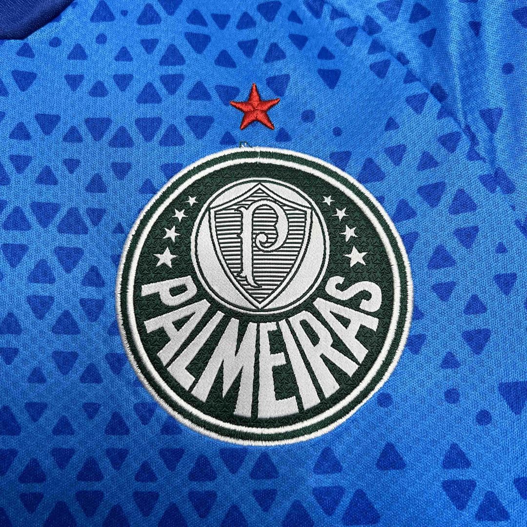 24-25 Palmeiras Goalkeeper Blue Kit Football Uniform 4