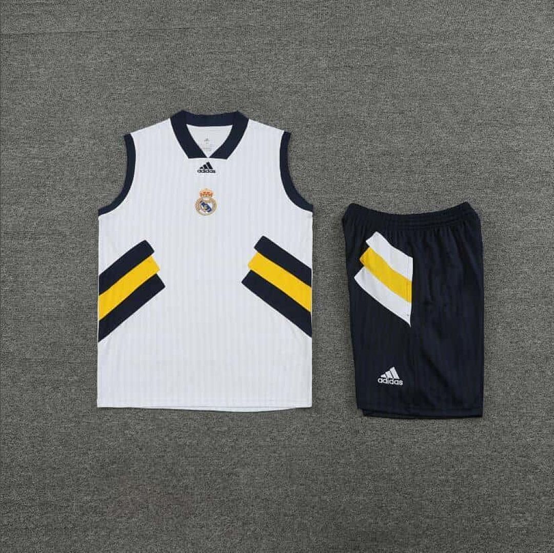 23-24 Real Madrid Training Vest Suits White Sleeveless Kit 2