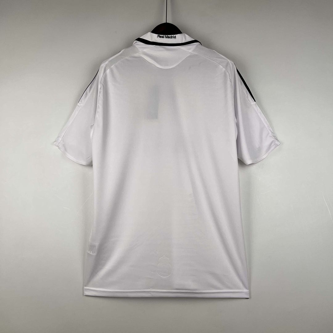 08-09 Real Madrid Retro Home Kit Vintage White Shirt 4