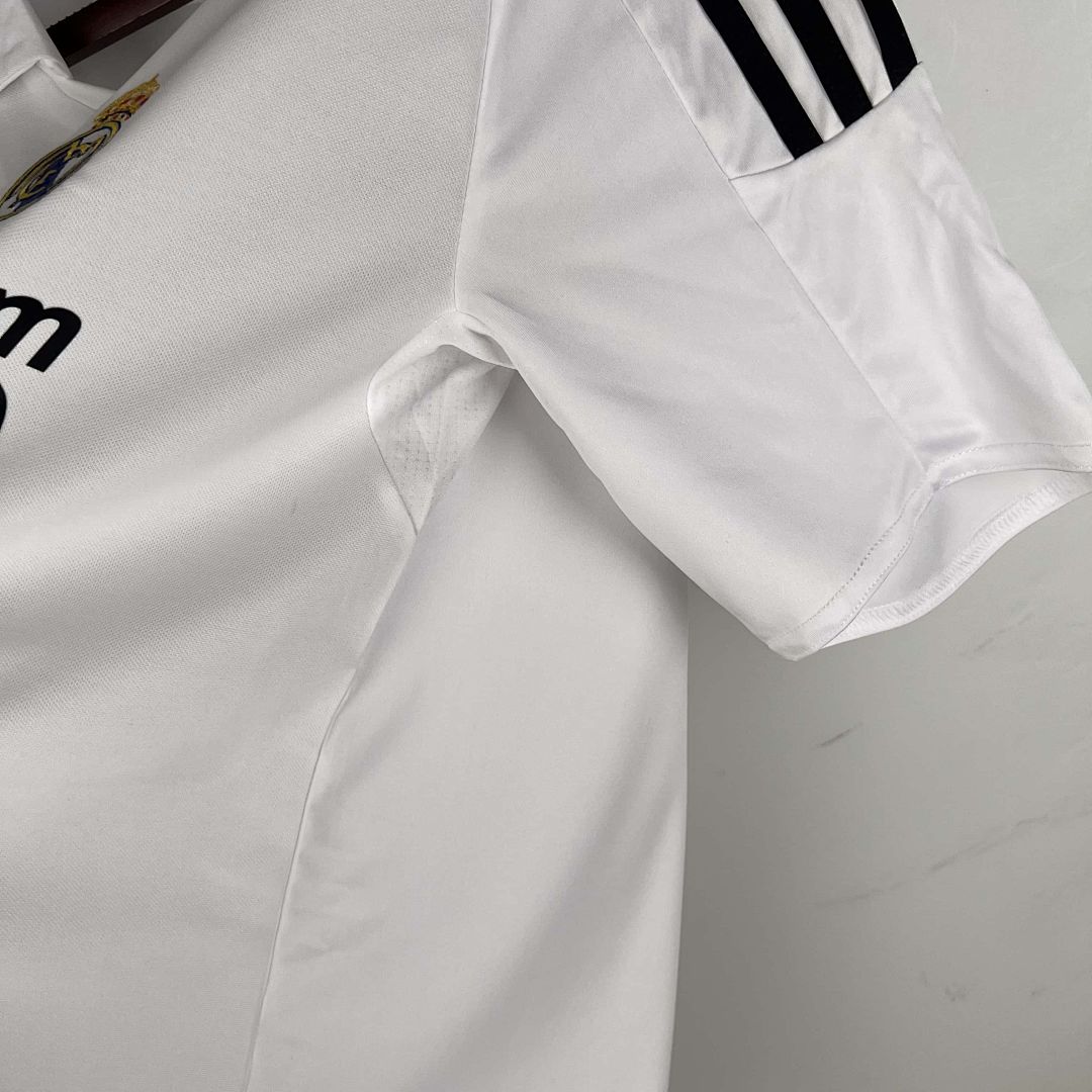 08-09 Real Madrid Retro Home Kit Vintage White Shirt 5