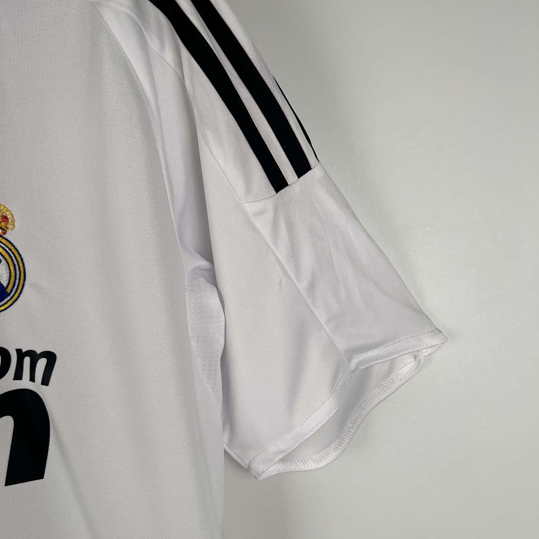 08-09 Real Madrid Retro Home Kit Vintage White Shirt 8