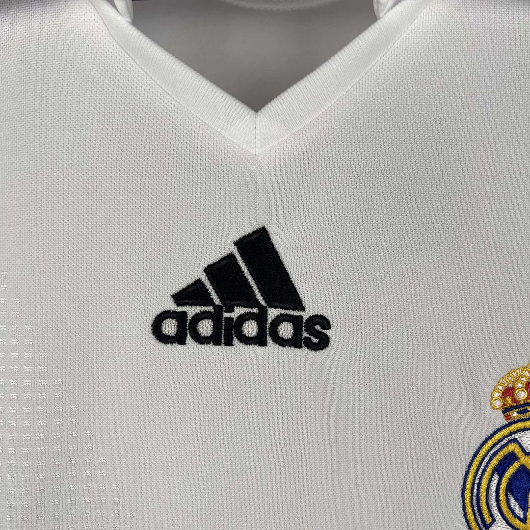 08-09 Real Madrid Retro Home Kit Vintage White Shirt 9
