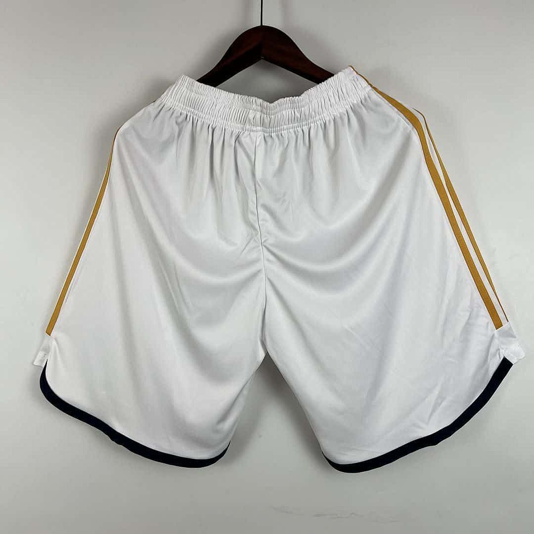 23-24 Real Madrid Home Shorts White Pants 2