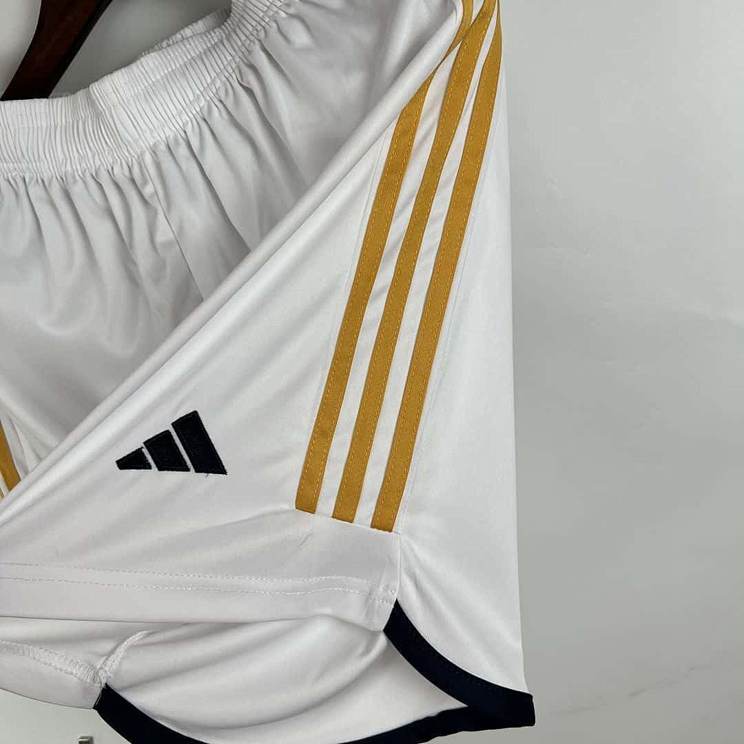 23-24 Real Madrid Home Shorts White Pants 3