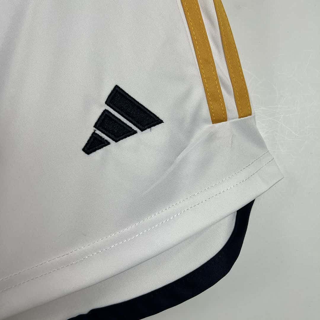 23-24 Real Madrid Home Shorts White Pants 4