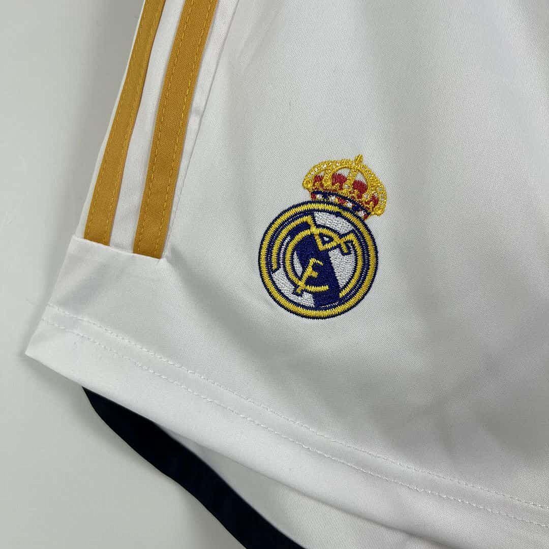 23-24 Real Madrid Home Shorts White Pants 5