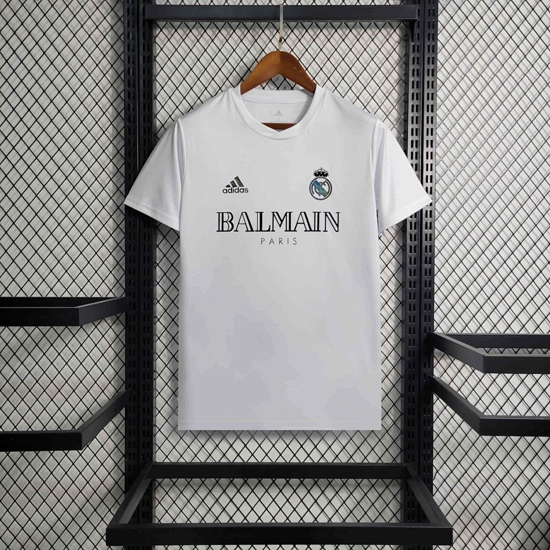 23-24 Real Madrid Special Editon Kit White Black Logo Shirt