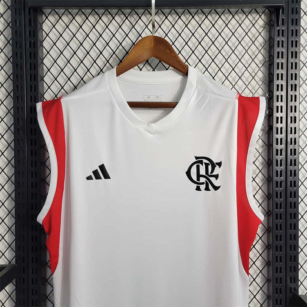 23-24 Flamengo Training Suit White Tank Top 10