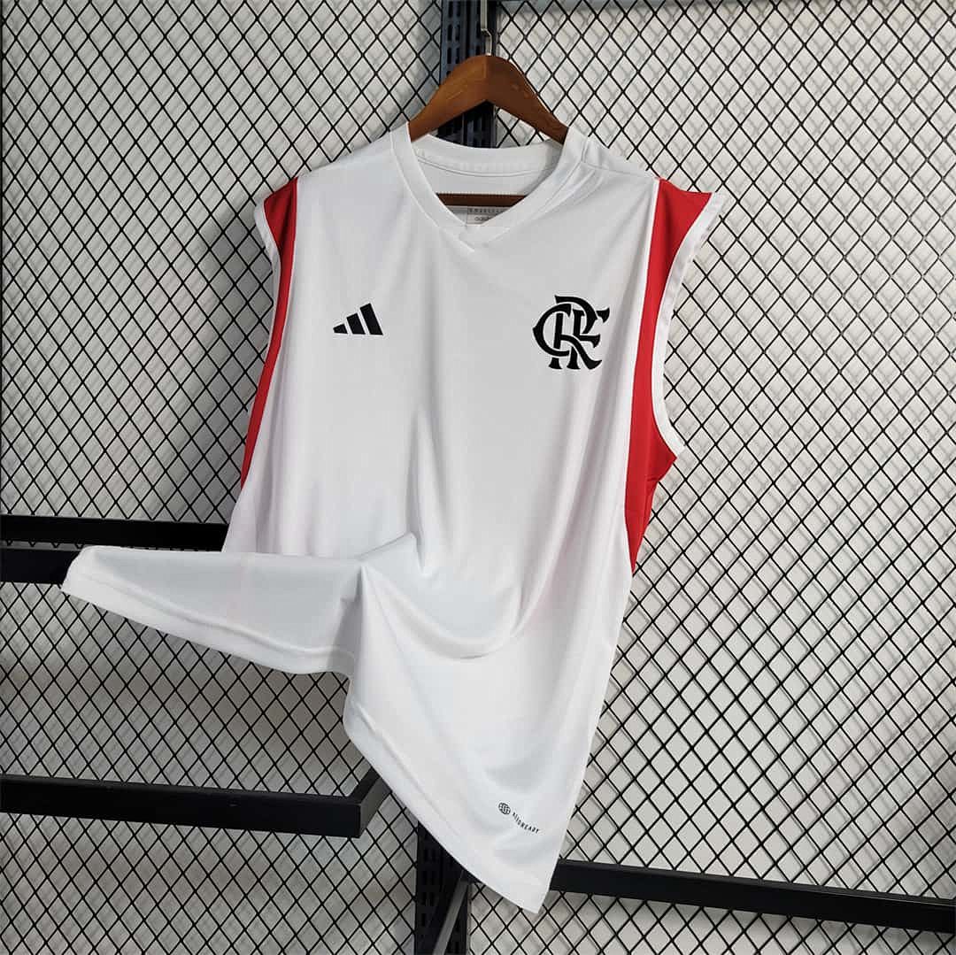23-24 Flamengo Training Suit White Tank Top 9