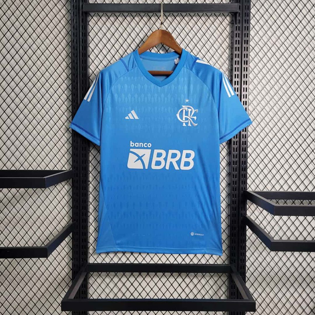 23-24 Flamengo Goalkeeper Blue S-4XL Cheap Soccer Jerseys