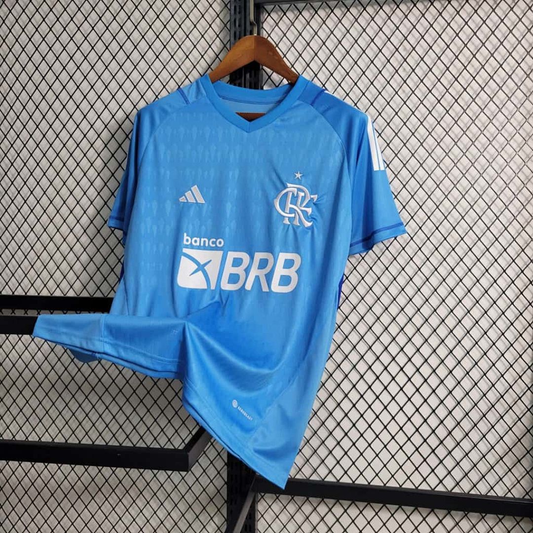 23-24 Flamengo Goalkeeper Blue S-4XL Cheap Soccer Jerseys 2