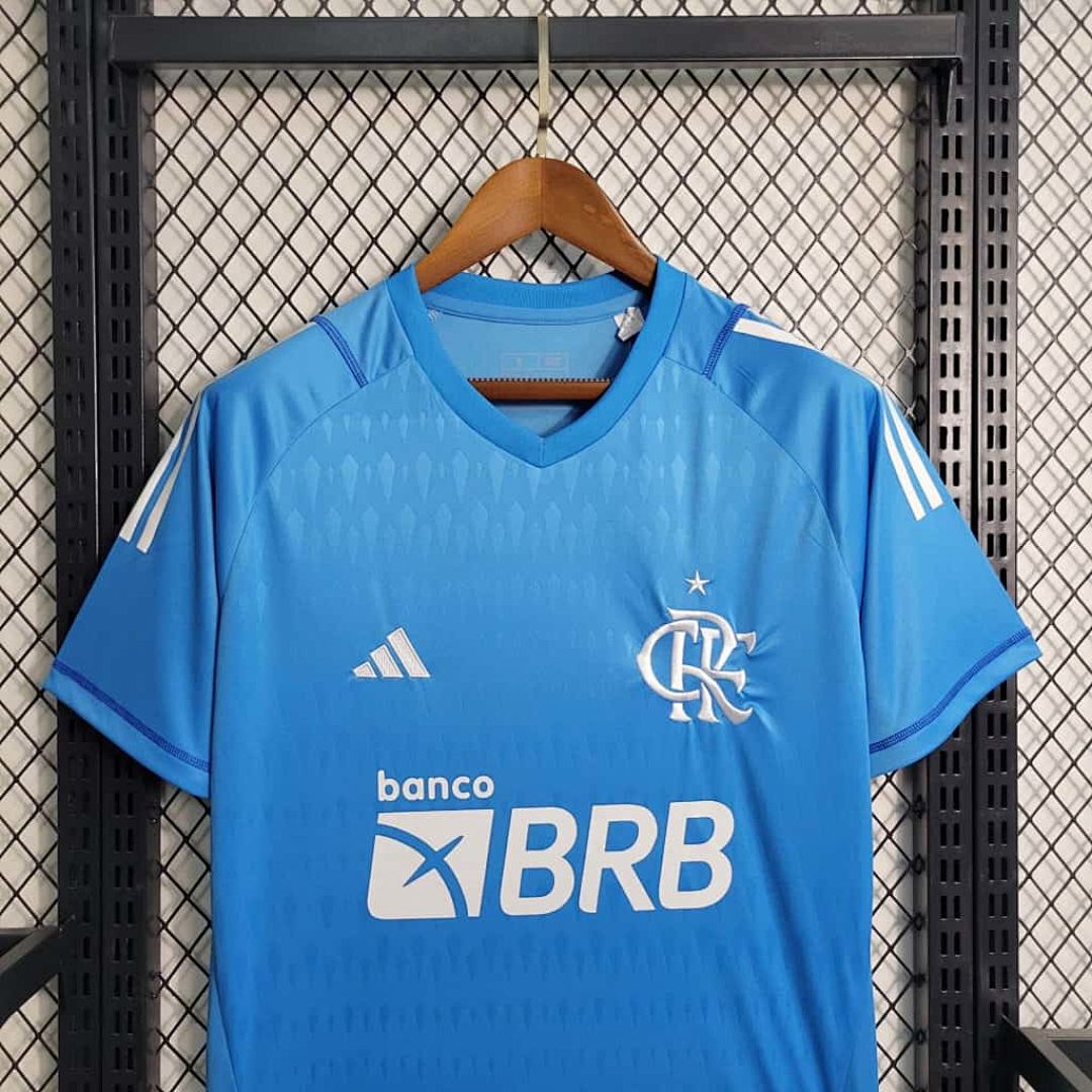 23-24 Flamengo Goalkeeper Blue S-4XL Cheap Soccer Jerseys 5