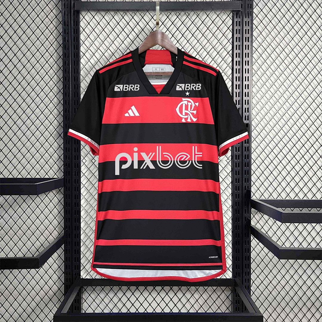 24-25 Flamengo Home Shirt With All Sponsor