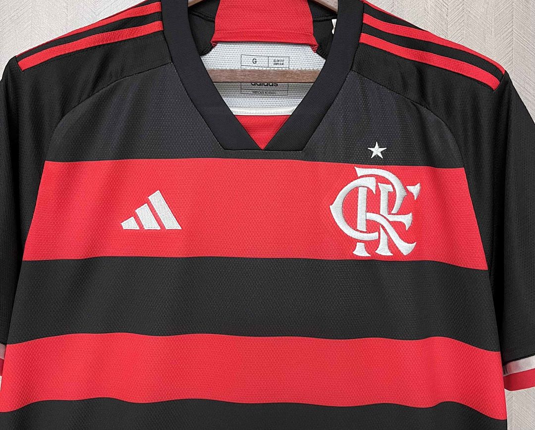 24-25 Flamengo Home Shirt With All Sponsor 5
