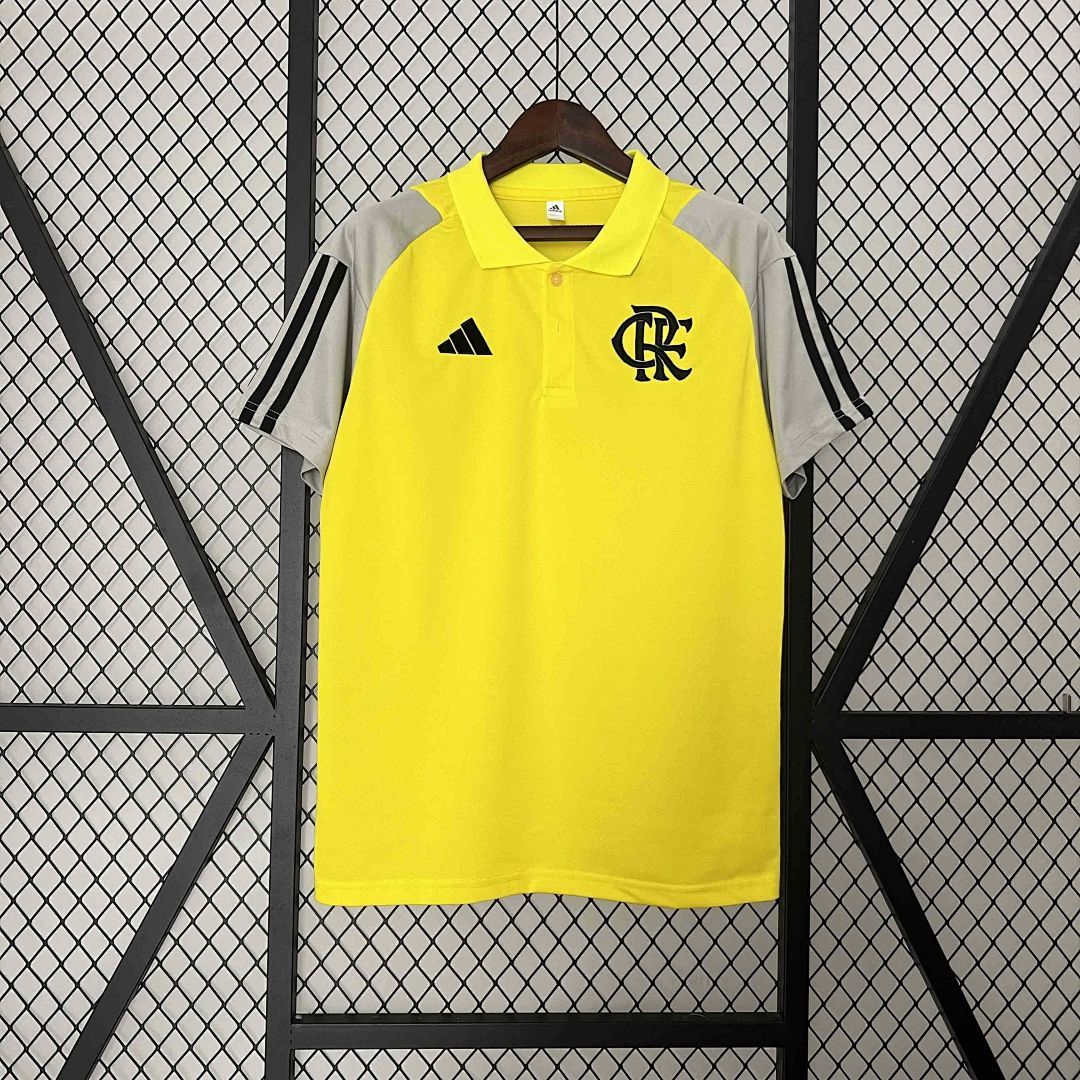2024 Flamengo Training Yellow Polo Shirt