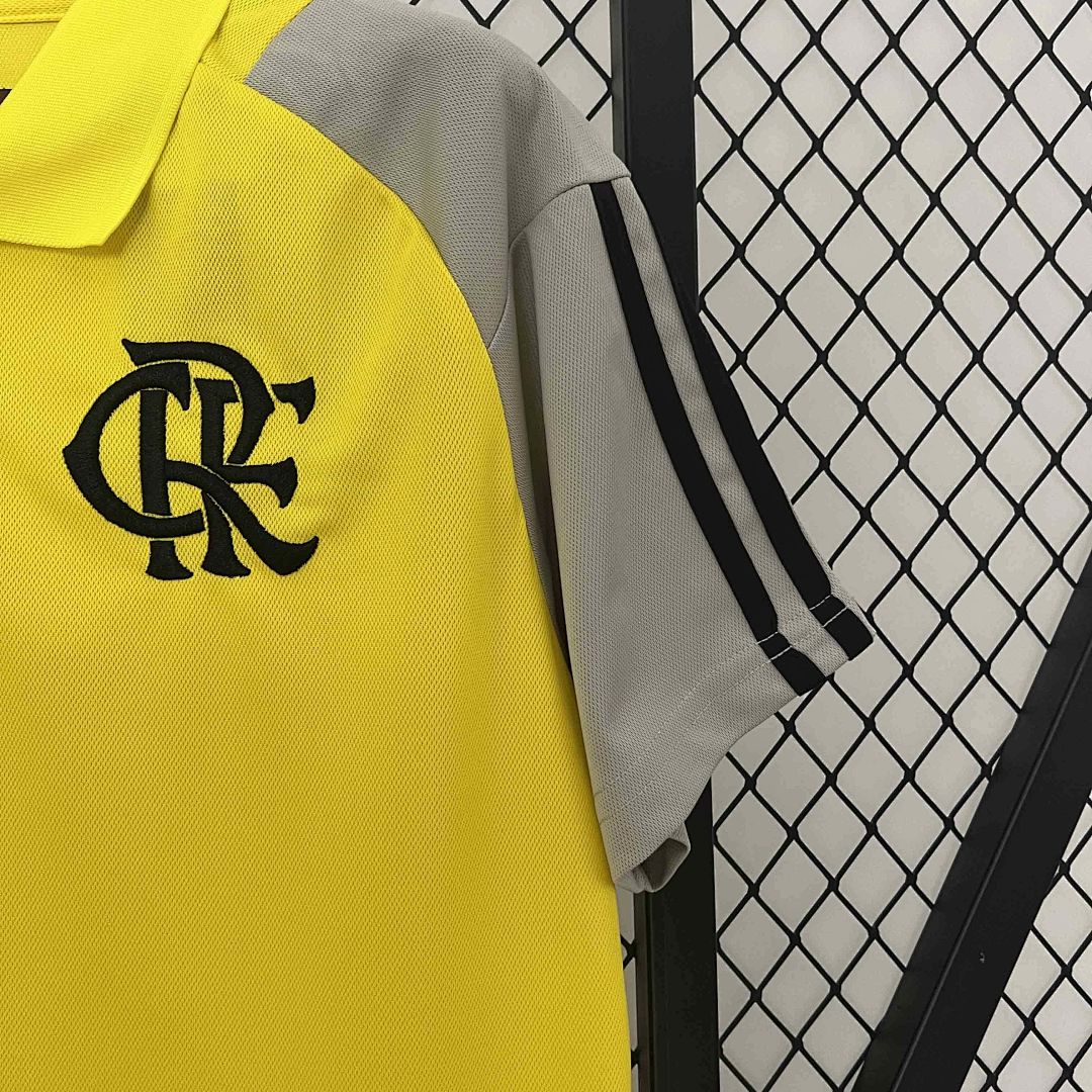 2024 Flamengo Training Yellow Polo Shirt 4
