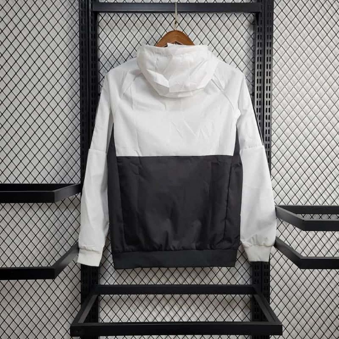 23-24 Flamengo White and Black Windbreaker Jacket 2