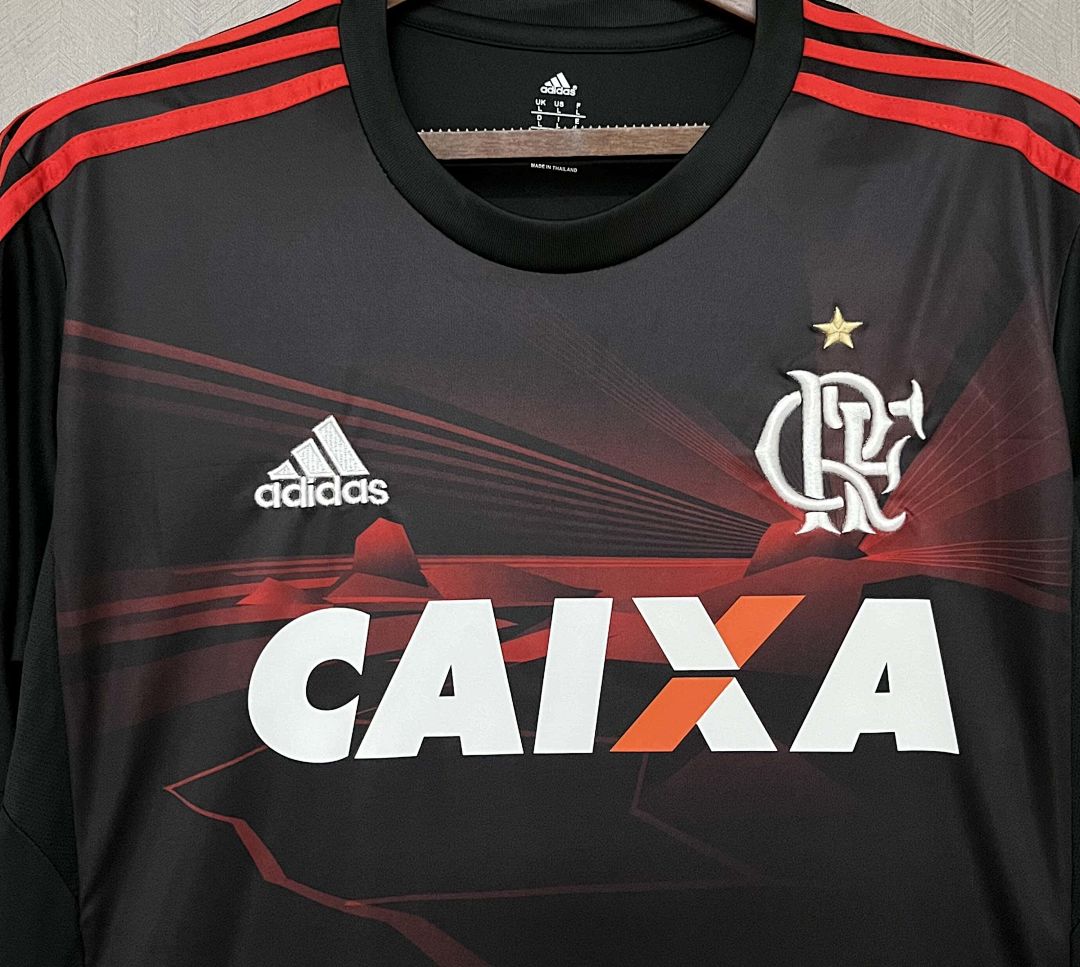 13-14 Flamengo Black Retro Kit Vintage Shirt 6