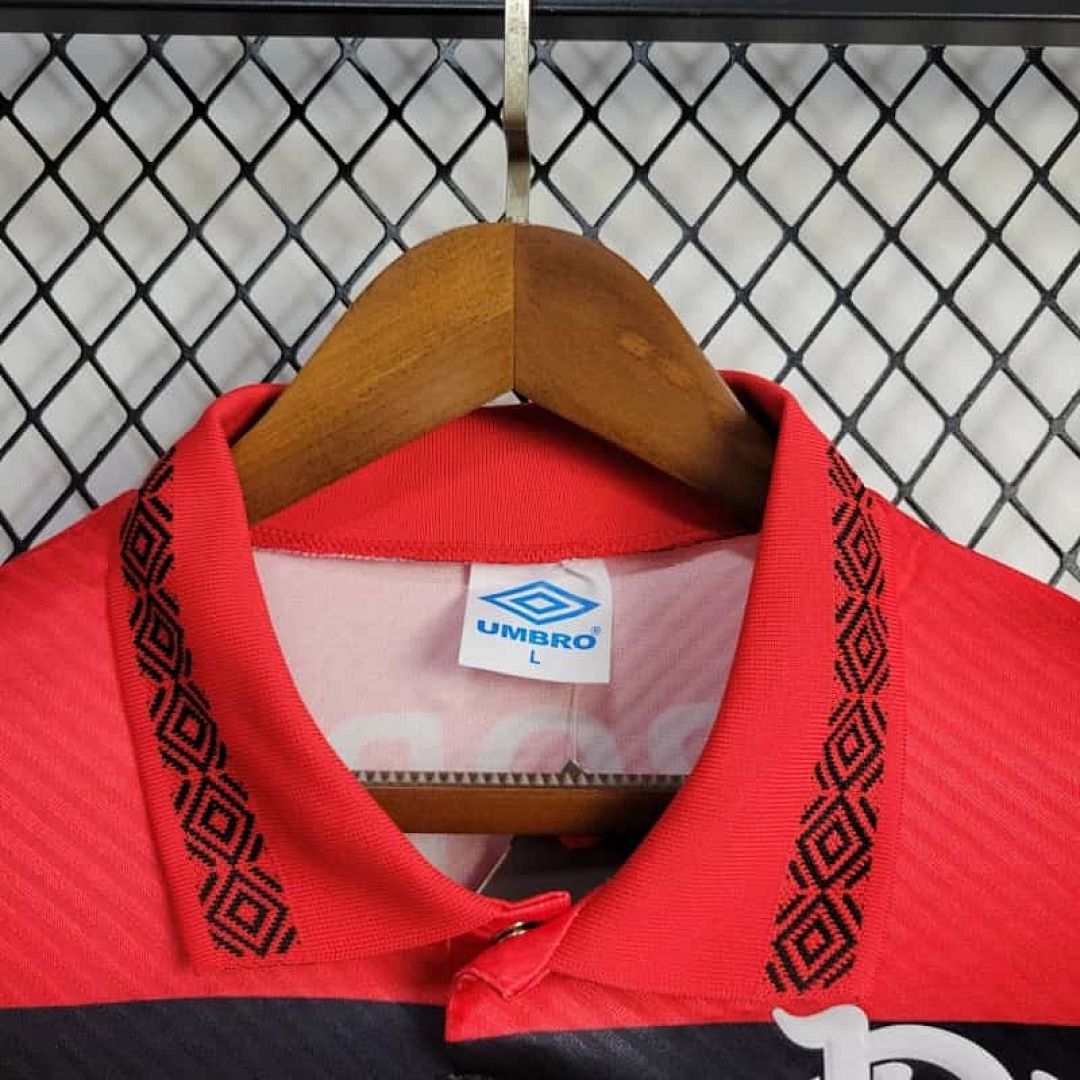 94-95 Flamengo Home Retro Kit Long Sleeve Vintage Shirt 2